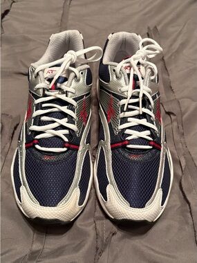 Reebok Men's Navy, Silver and Red Athletic Sneakers